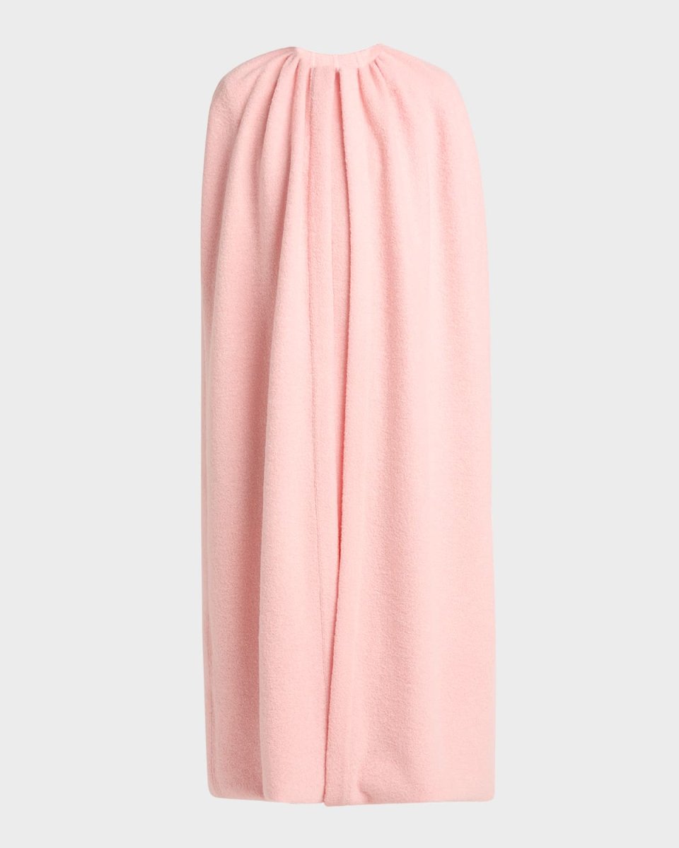 Boucle Knit Long Cape